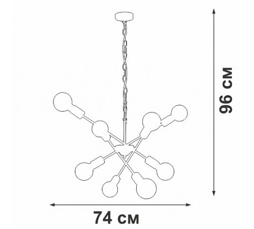 Подвесная люстра Vitaluce V4750-1/8 Подвесная люстра Vitaluce V4750-1/8