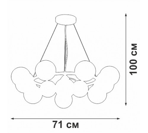Подвесная люстра Vitaluce V48410-8/12S Подвесная люстра Vitaluce V48410-8/12S