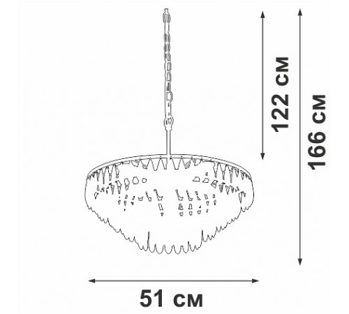 Потолочная люстра Vitaluce V5352-1/5PL