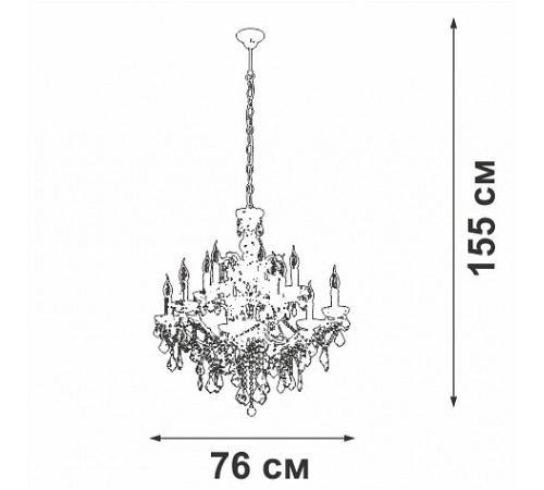 Подвесная люстра Vitaluce V5814-7/12 Подвесная люстра Vitaluce V5814-7/12