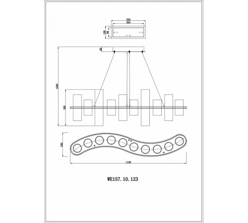 Подвесная люстра Wertmark Paula WE157.10.123 Подвесная люстра Wertmark Paula WE157.10.123
