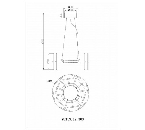 Подвесная люстра Wertmark Nicola WE159.12.303