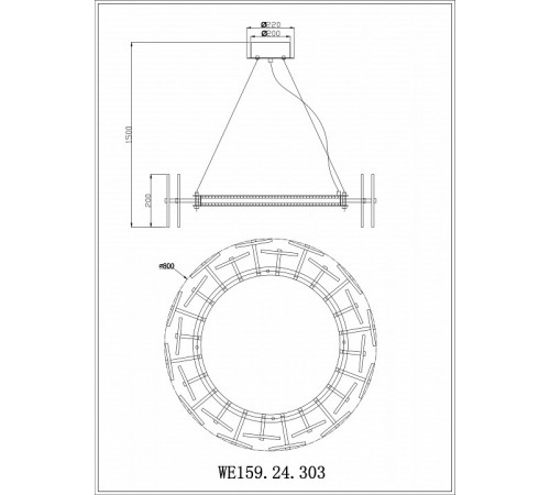 Подвесная люстра Wertmark Nicola WE159.24.303