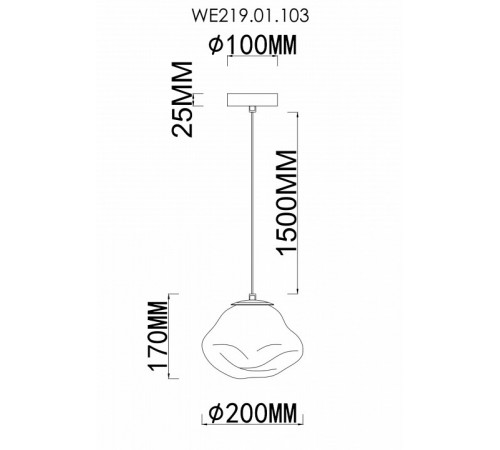 Подвесной светильник Wertmark Isola WE219.01.103