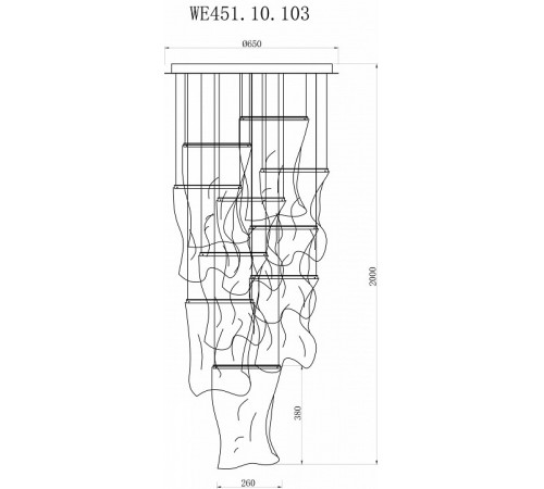 Подвесная люстра WERTMARK WE451.10.103 Подвесная люстра WERTMARK WE451.10.103