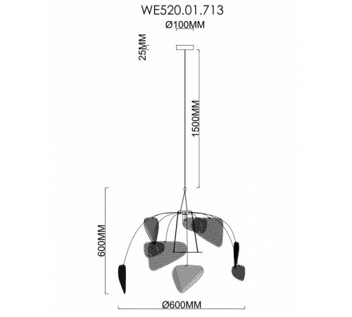 Подвесной светильник Wertmark Palma WE520.01.713