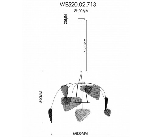 Подвесной светильник Wertmark Palma WE520.02.713