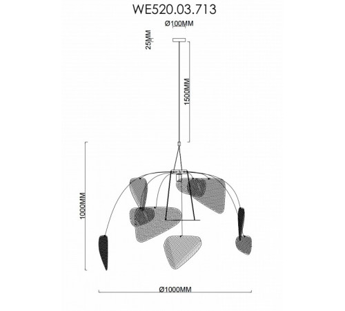 Подвесной светильник Wertmark Palma WE520.03.713