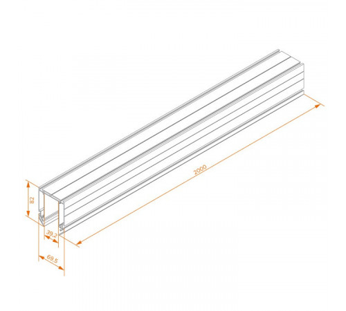 Профиль для натяжного потолка Wolta WAP-WML-TR2/01B
