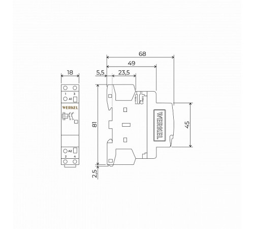 Контактор модульный Werkel W941M16O 4690389212079 a069472 Контактор модульный Werkel W941M16O 4690389212079 a069472