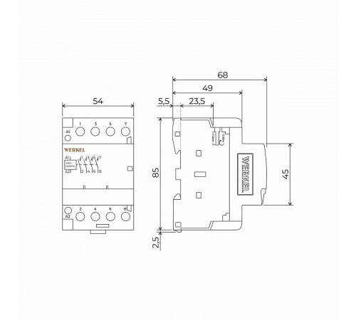 Контактор модульный Werkel W943M40O 4690389212123 a069477 Контактор модульный Werkel W943M40O 4690389212123 a069477