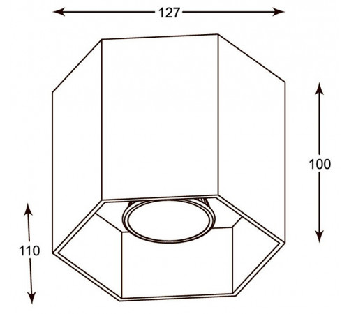 Потолочный светильник Zumaline POLYGON CL 1L 20035-GD Потолочный светильник Zumaline POLYGON CL 1L 20035-GD