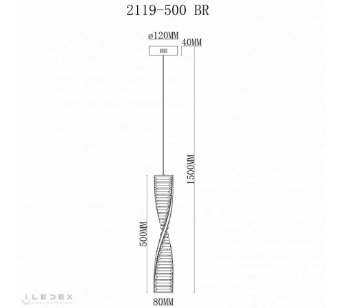 Подвесной светильник iLedex Woodstock 2119-500 BR Подвесной светильник iLedex Woodstock 2119-500 BR