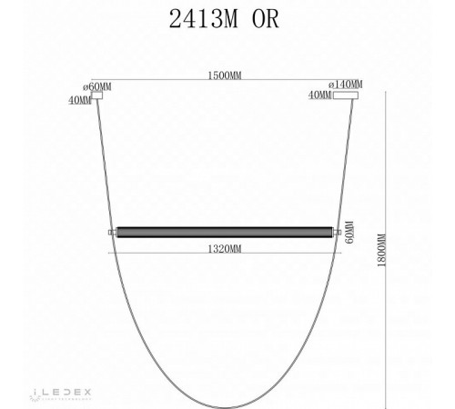 Подвесной светильник iLedex Rocks 2413M OR