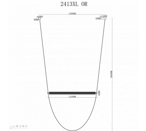 Подвесной светильник iLedex Rocks 2413XL OR