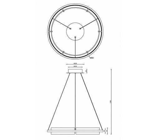 Подвесная люстра iLedex Meridian C4716-60 GD