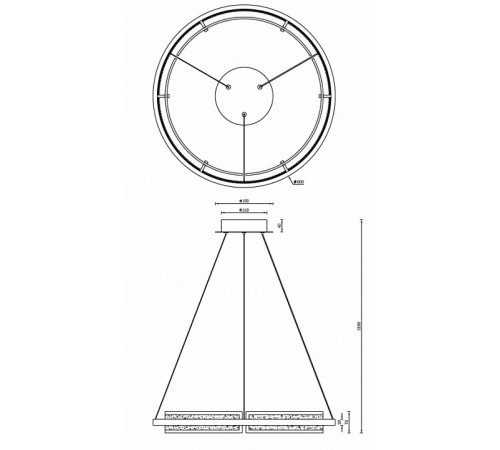 Подвесная люстра iLedex Meridian C4716-60 MBK