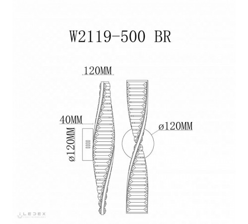 Настенный светильник iLedex Woodstock W2119-500 BR Настенный светильник iLedex Woodstock W2119-500 BR