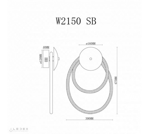 Настенный светильник iLedex Cross W2150 SB